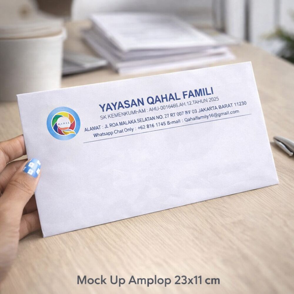 Cetak 1 Sisi Amplop 23x11cm -  1 Box (100 pcs)