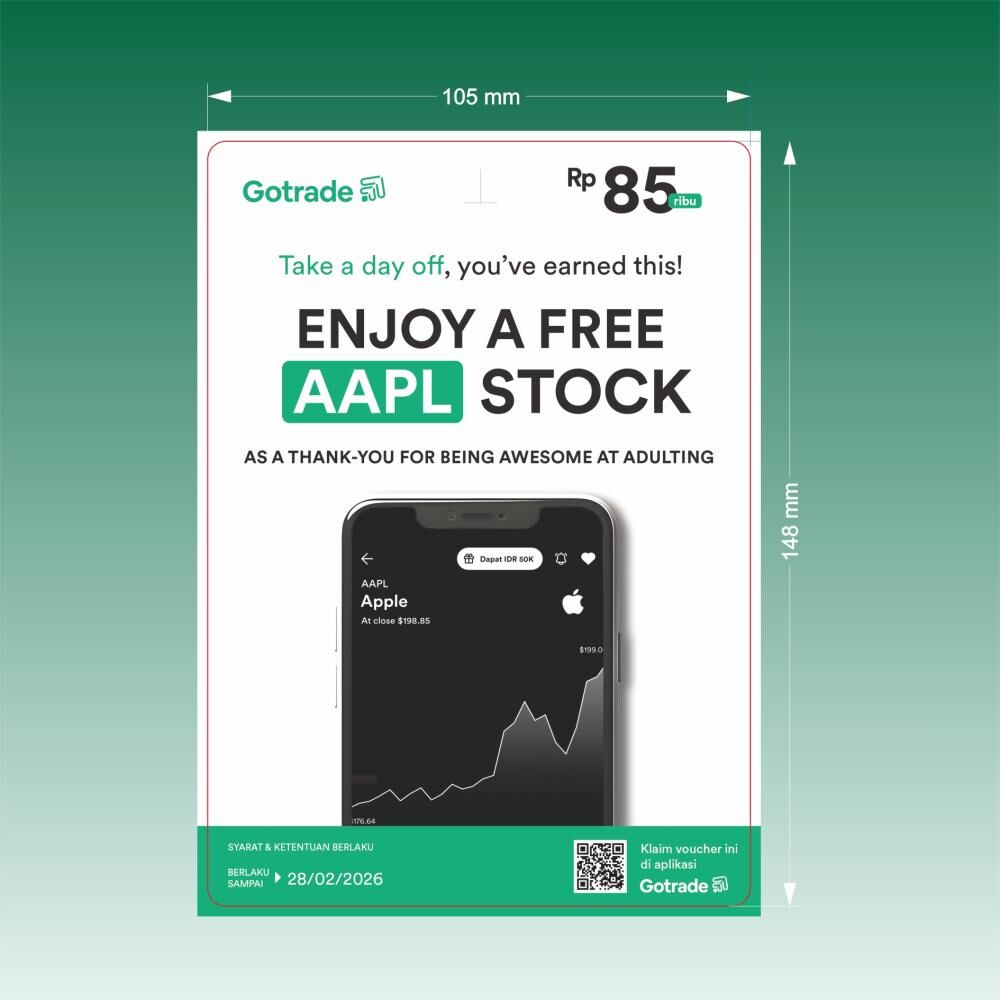 Cetak Voucher Gosok A6 - Art Carton 310gr 2 Sisi, 1 Posisi Gosok, Laminating Doff, Rounded Corners