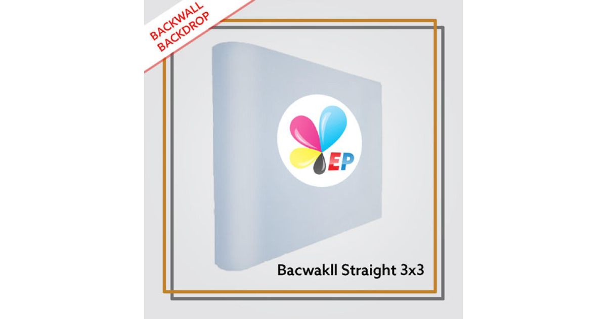 Backwall Portable 3x3 Straight Laminasi Matte