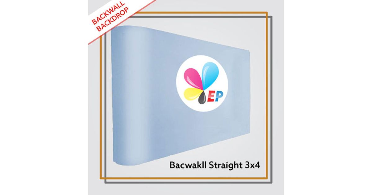 Backwall Portable 3x4 Straight Laminasi Glossy