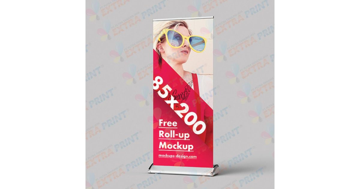 Cetak Roll Up Banner 85x200 cm Albatros Laminating Matte