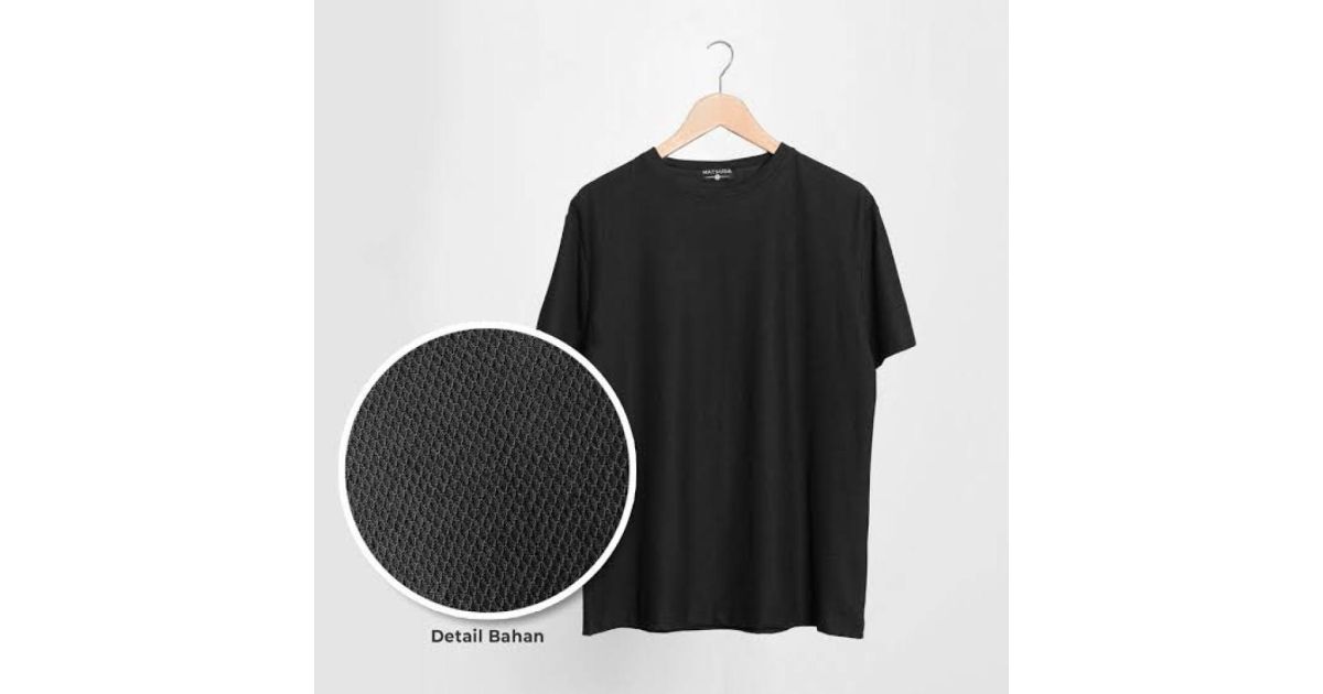 Kaos Cotton 24s Hitam - XL