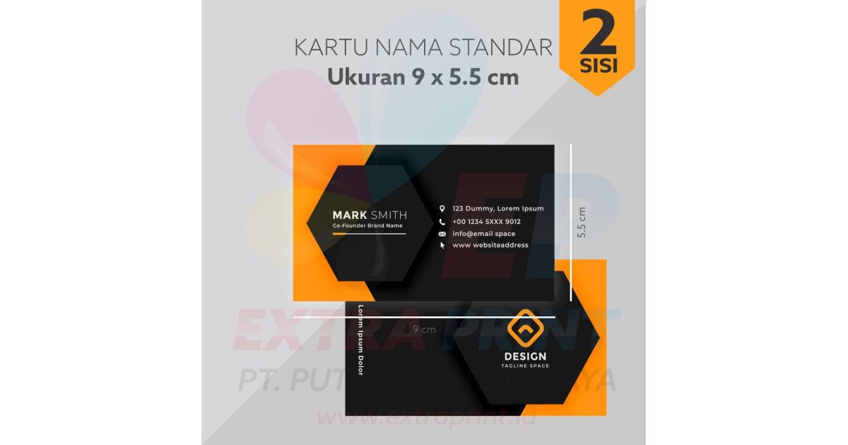 Kartu Nama 2 Muka Ivory 250g