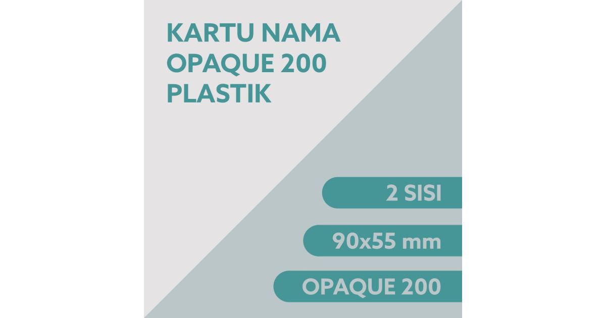 Kartu Nama 2 Muka Opaque 200 Micron