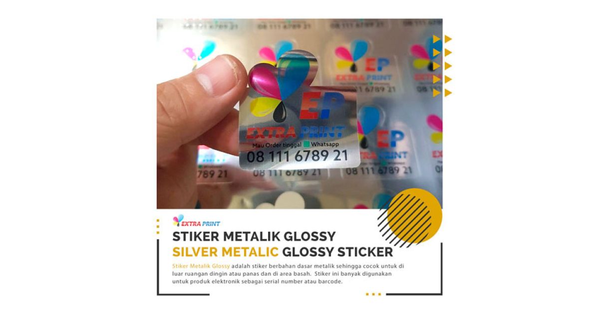 Print & Cut Stiker Metalik Glossy A3+
