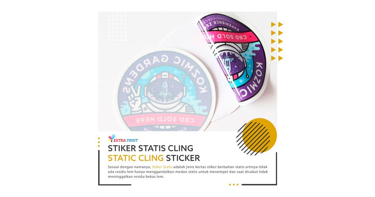 Print & Cut Stiker Statis Cling Putih A3+