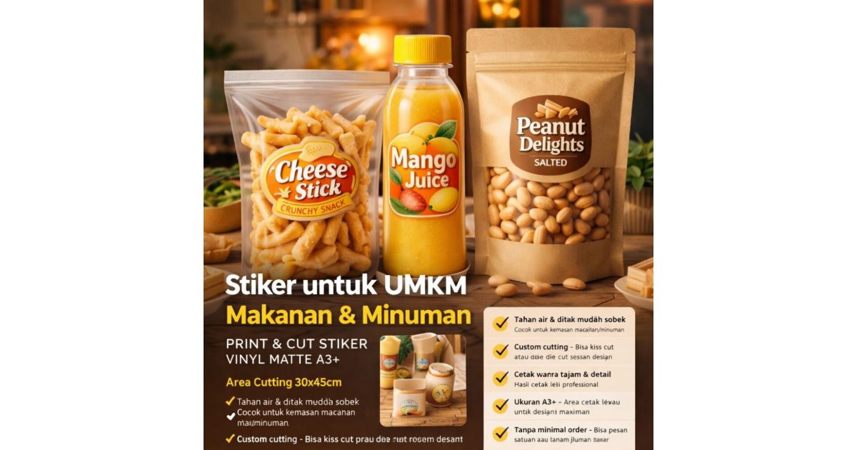 Print & Cut Stiker Vynil Matte A3+