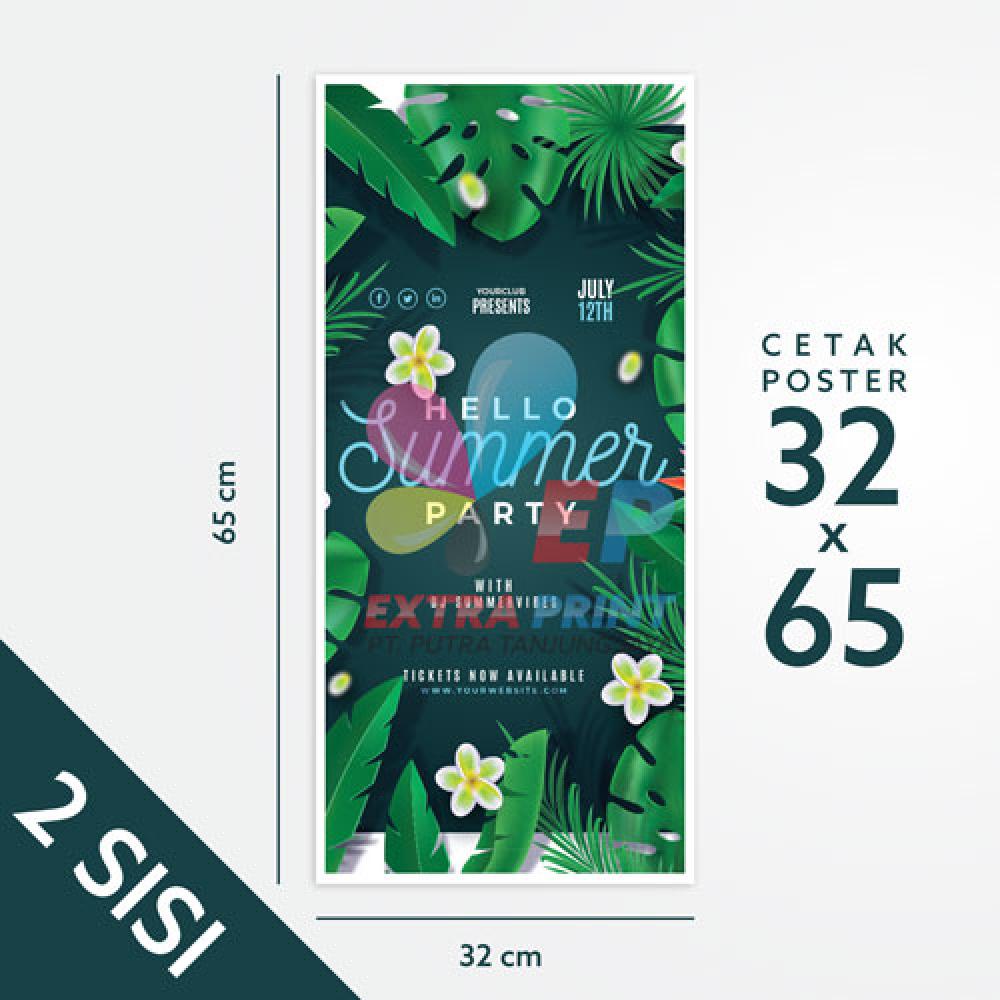 Cetak Digital 32x65 cm 2 Sisi Art Carton 310g