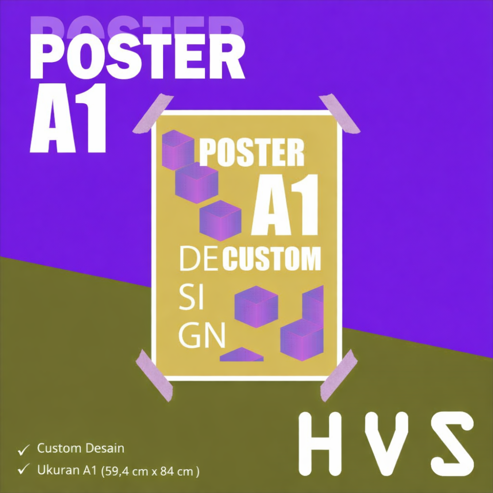 Cetak Poster A1 HVS 80g – Detail Tajam, Harga Bersahabat