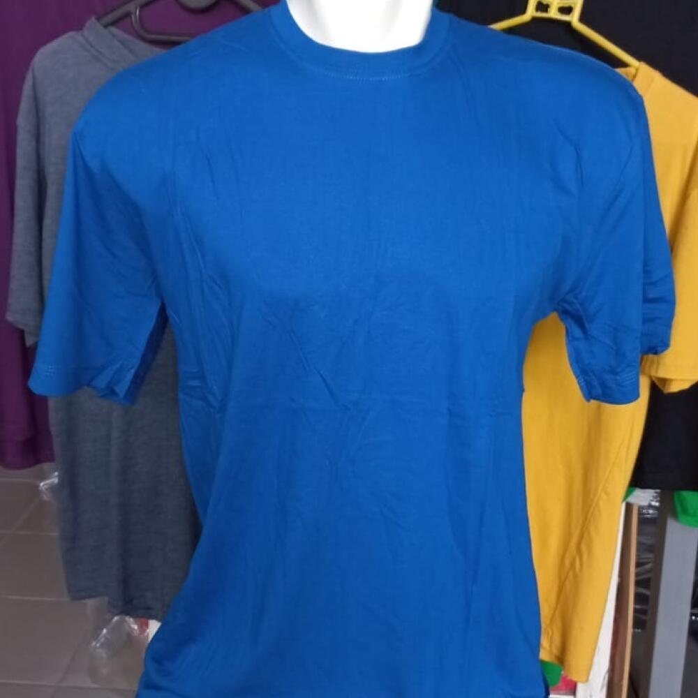 Kaos Cotton 24s Biru Benhur - L